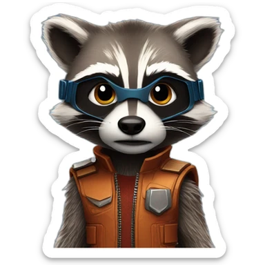 Guardians of the galaxy racoon sticker