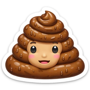 A brown wet poop💩 sticker
