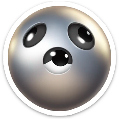 Metal cute black eyes Kirby ball driving on 4 car wheels sticker