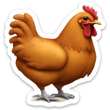 chicken nuggets eating a chicken sticker