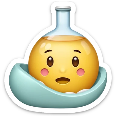 Erstelle ein einfaches Emoji, das einen Stomabeutel darstellt. Das Emoji soll neutral wirken, mit klaren, reduzierten Formen. Verwende eine stilisierte Beutelform mit weichen Konturen und einer sichtbaren Öffnung oder Klebefläche, die typisch für Stomabeutel ist. Das Design soll medizinisch sein sticker