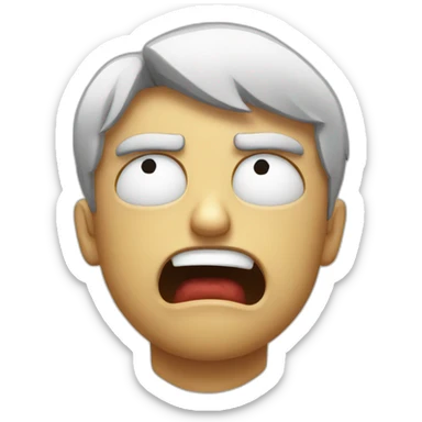 An emotion that is angry and that is sick sticker