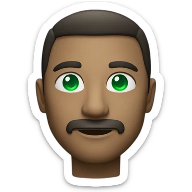 a man under the lights, an emerald in his eyes sticker