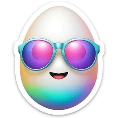 Egg that is on the way to a rave sticker