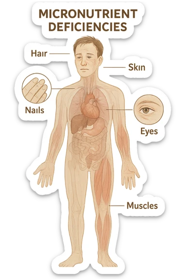 corpo umano in carenza di micronutrienti sticker
