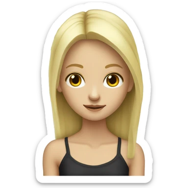  skinny slavic blonde girl playing piano sticker