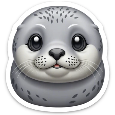Cute, Disney-style harbor seal  sticker