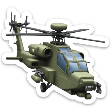 Apache helicopter sticker