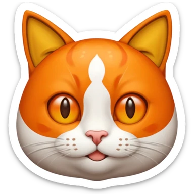 Crie a imagem de uma gato sorridente sticker