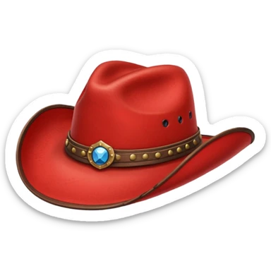 red cowboy hat sticker