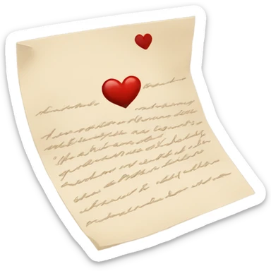 romantic letter sticker