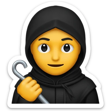 system emoji of a thief, neutral expression, simple and clear design, no text sticker