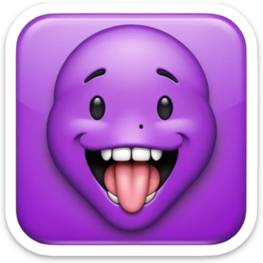 Black tongue emoji sticker