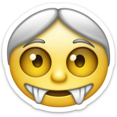 Emoji con occhiaie e sorriso falso sticker