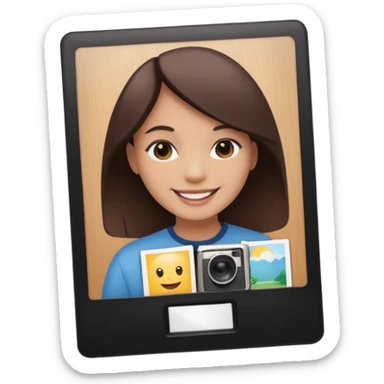 board with polaroid photo sticker