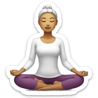 Mujer meditando sticker