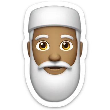 businessman wearing kufi white beard sticker