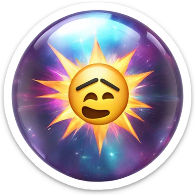 astral projection explosive star inside a ball sticker