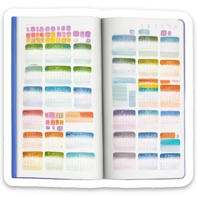 calendar book sticker