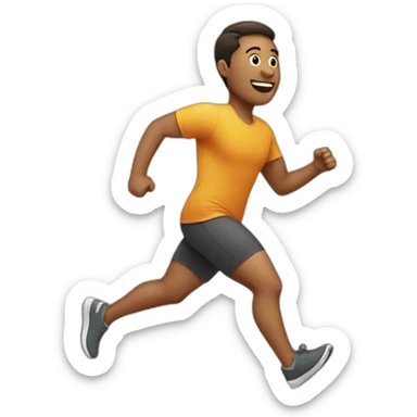 Person Running To Lose Weight sticker