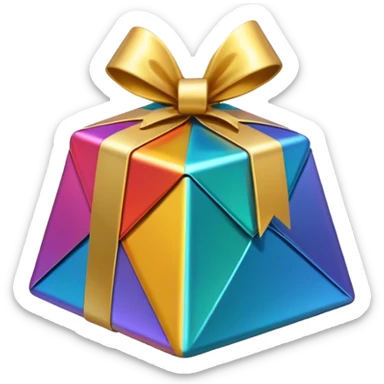 Surprise triangle box sticker