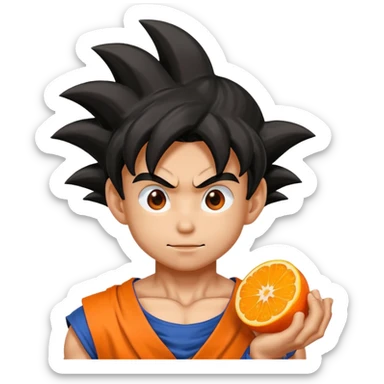 combine a fruit and goku sticker