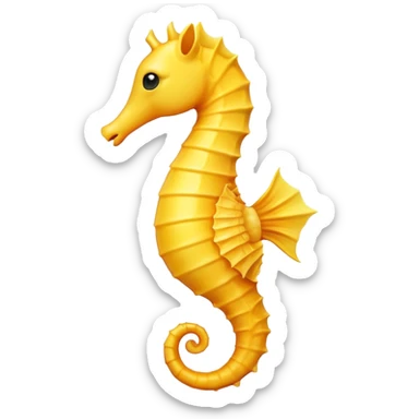 Left Facing Yellow Seahorse  sticker