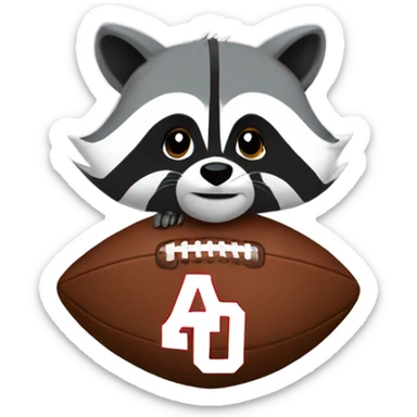 raccoon ohio state football sticker