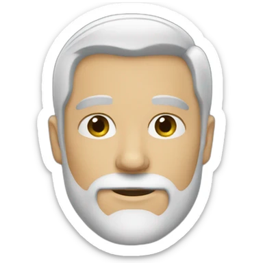 Forty white Man beard short hair sticker