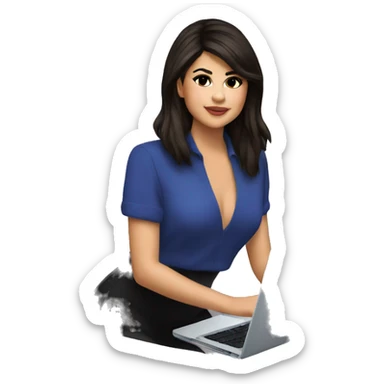 selena gomez on laptop sticker