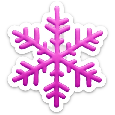 Pink snowflake  sticker
