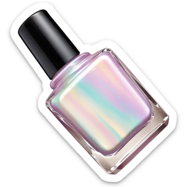 Colorshifting incredibly beautiful sparkling opalescent, pearlescent marble effect Nail polish, translucent bottle sticker