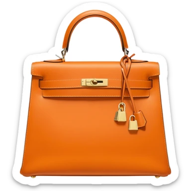 hermes kelly light orange color bag sticker