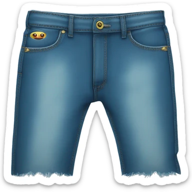 Old faded blue jeans sticker