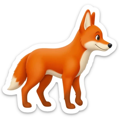 Lobo laranja sticker