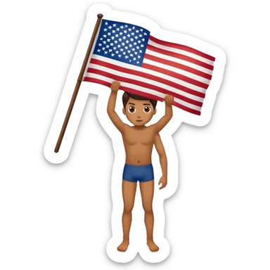 Upside down American flag indicating disress sticker