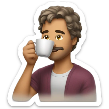 Frieren sipping a cup of tea sticker