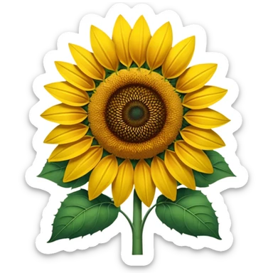 I give the picture name sunflower.   i want guess the two emoji  sunflower  sticker