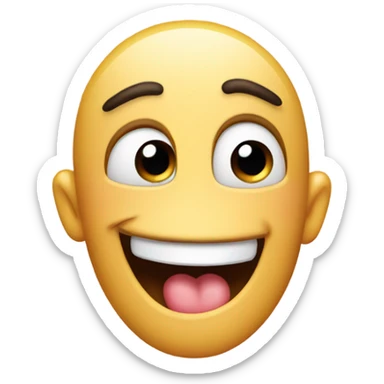 Emoji winking with one finger on tongue   sticker