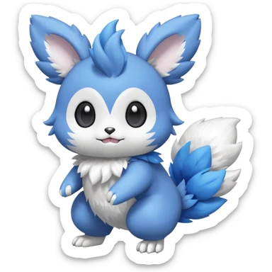 Espurr-Emolga-Pachirisu-Cacomistl-Fakemon-hybrid-creature (full body) sticker