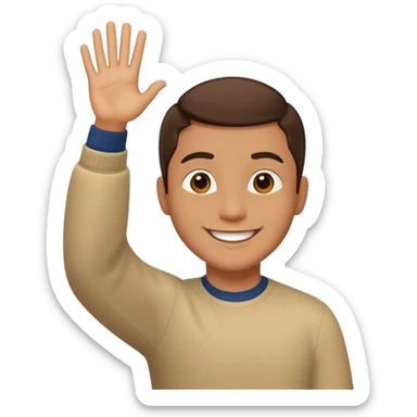 Face with person giving themselves a high five sticker