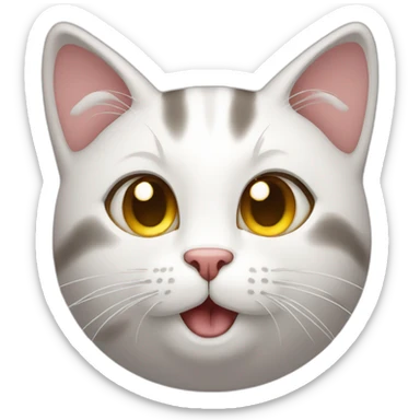 Cat relieved breath sticker