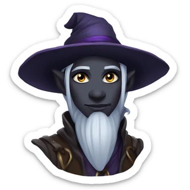 Drow wizard male dnd seductive look sticker