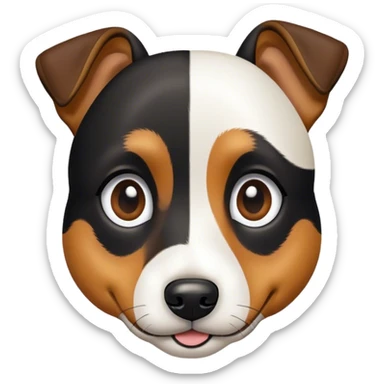 Jack Russel black and tam dog sticker