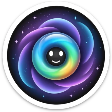 black magic particles sticker