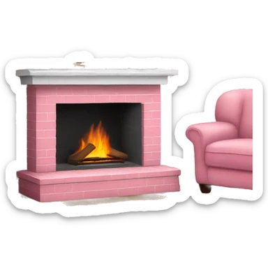 Winter Pink FirePlace sticker