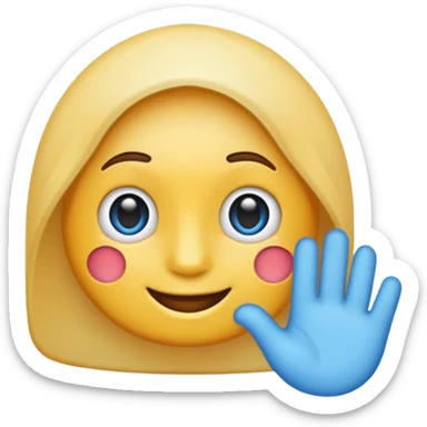 ✔️ crea este emoji pero en celeste sticker