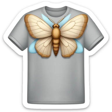 Moth shirt sticker