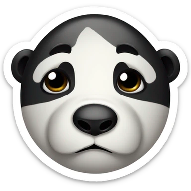 Really sad panda sticker