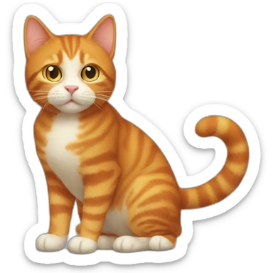 A ginger cat physics sticker